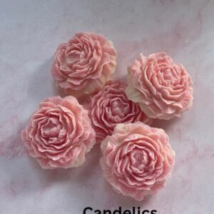 Peony flower candle